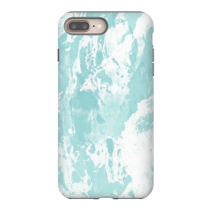 iPhone 7 plus StrongFit Mint blue abstract by Jms