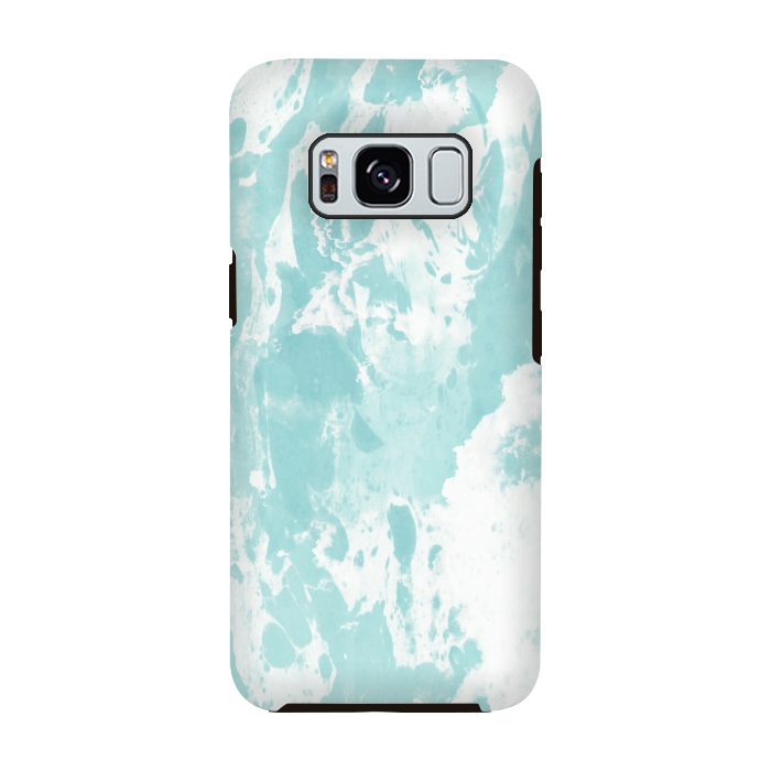 Galaxy S8 StrongFit Mint blue abstract by Jms