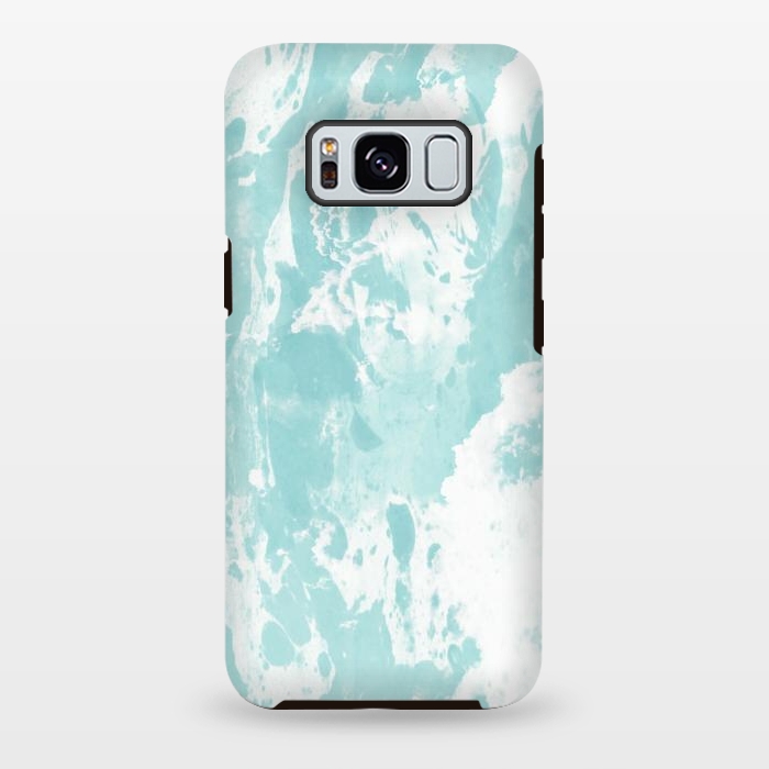 Galaxy S8 plus StrongFit Mint blue abstract by Jms