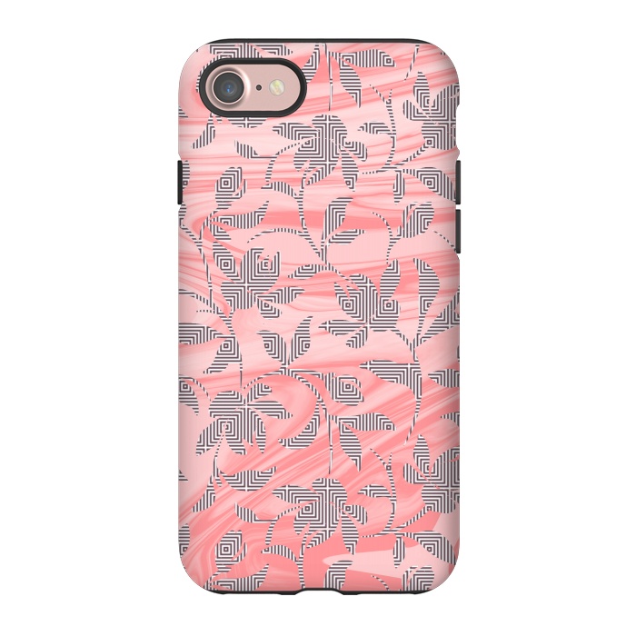 iPhone 7 StrongFit Marbled floral by Kashmira Baheti