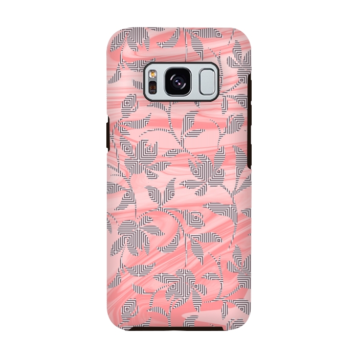 Galaxy S8 StrongFit Marbled floral by Kashmira Baheti