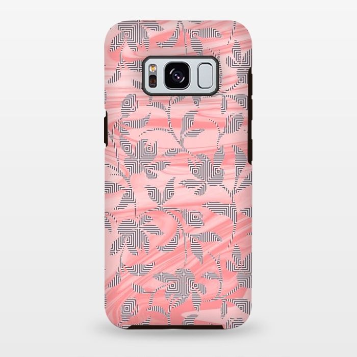 Galaxy S8 plus StrongFit Marbled floral by Kashmira Baheti