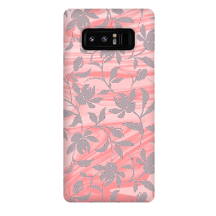 Galaxy Note 8 StrongFit Marbled floral by Kashmira Baheti