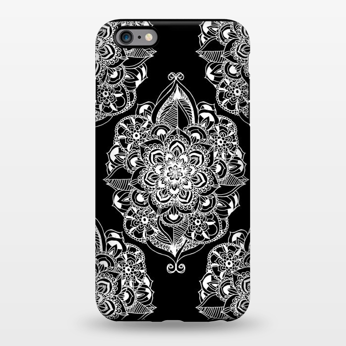 iPhone 6/6s plus StrongFit Black & White Graphic Mandala Diamonds by Tangerine-Tane