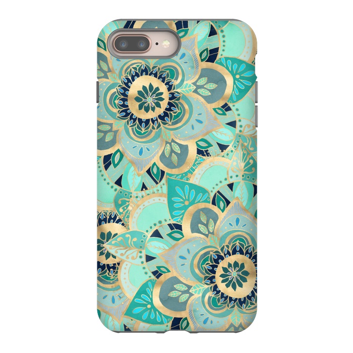 iPhone 7 plus StrongFit Emerald and Gold Mandalas by Tangerine-Tane