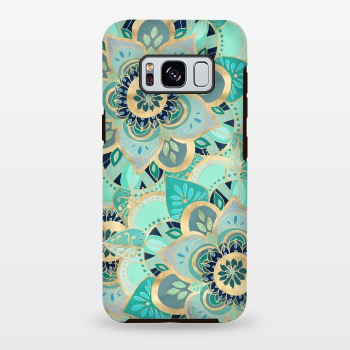 Galaxy S8 plus StrongFit Emerald and Gold Mandalas by Tangerine-Tane