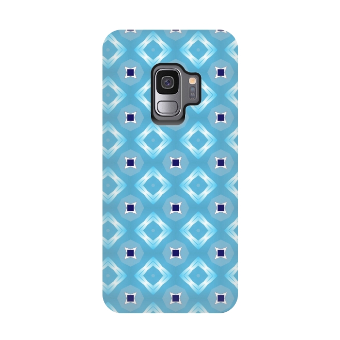 Galaxy S9 StrongFit blue diamond pattern by MALLIKA