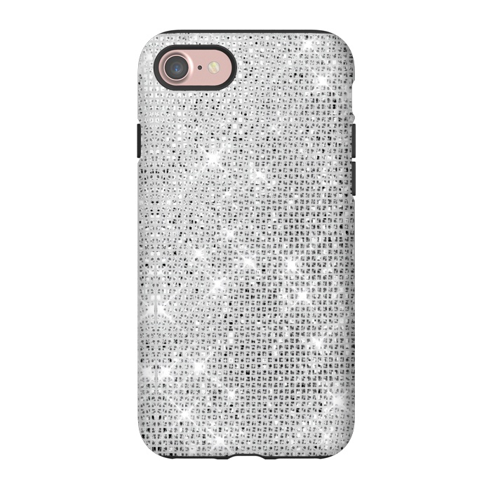 iPhone 7 StrongFit Silver Glitter by Alemi