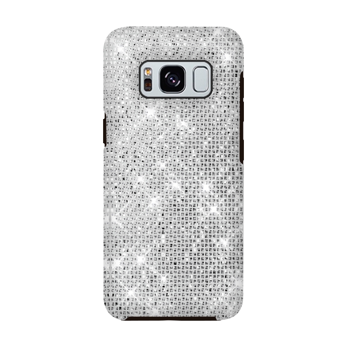Galaxy S8 StrongFit Silver Glitter by Alemi