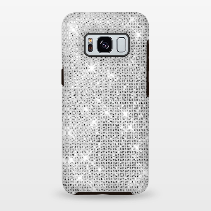 Galaxy S8 plus StrongFit Silver Glitter by Alemi