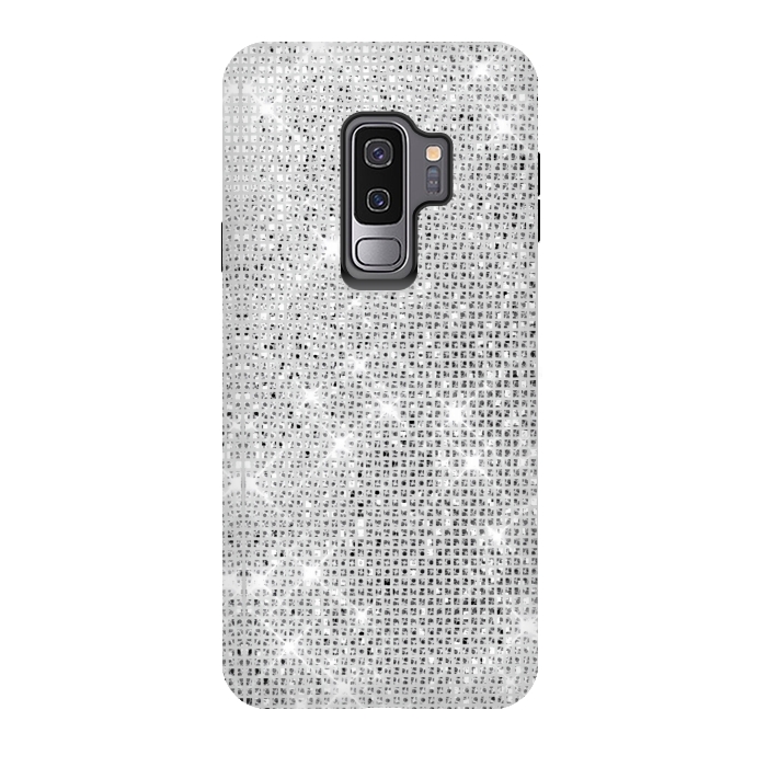 Galaxy S9 plus StrongFit Silver Glitter by Alemi