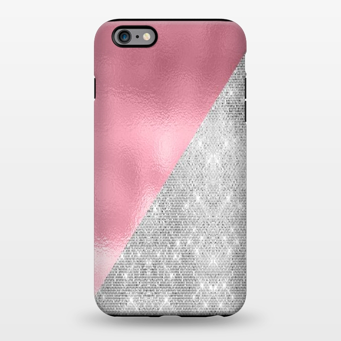 iPhone 6/6s plus StrongFit Pink Silver Glitter  by Alemi