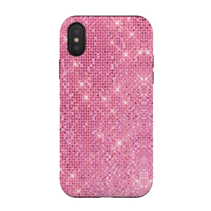iPhone Xs / X StrongFit Pink Glitter by Alemi