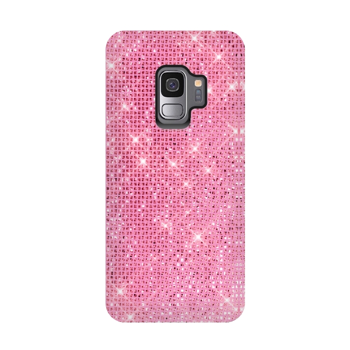 Galaxy S9 StrongFit Pink Glitter by Alemi