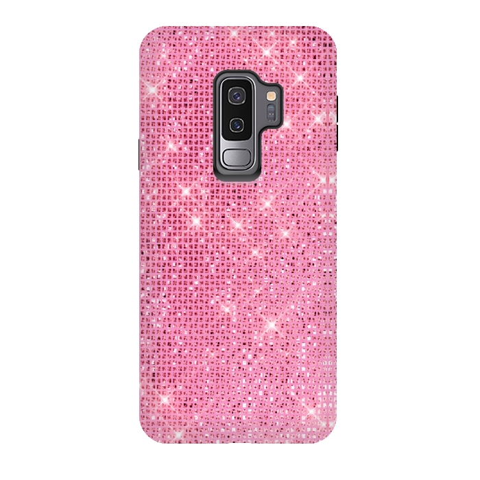 Galaxy S9 plus StrongFit Pink Glitter by Alemi