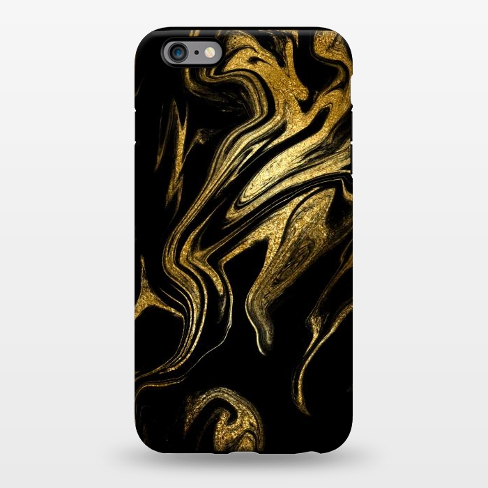 iPhone 6/6s plus StrongFit Gold Black Marble  by Alemi