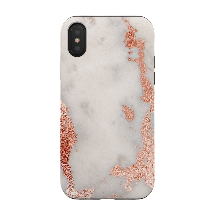 iPhone Xs / X StrongFit Gold Rose Marble by Alemi