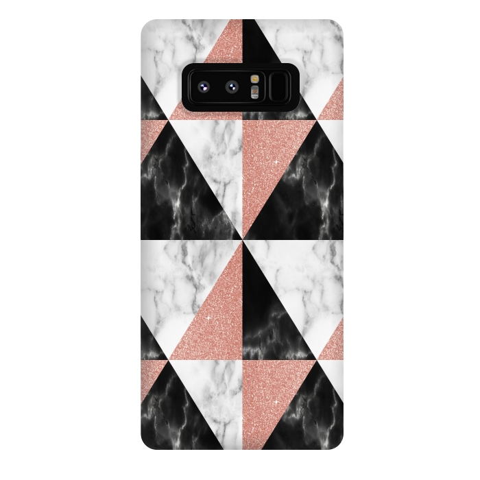 Galaxy Note 8 StrongFit Marble Triangles Geometric by Alemi