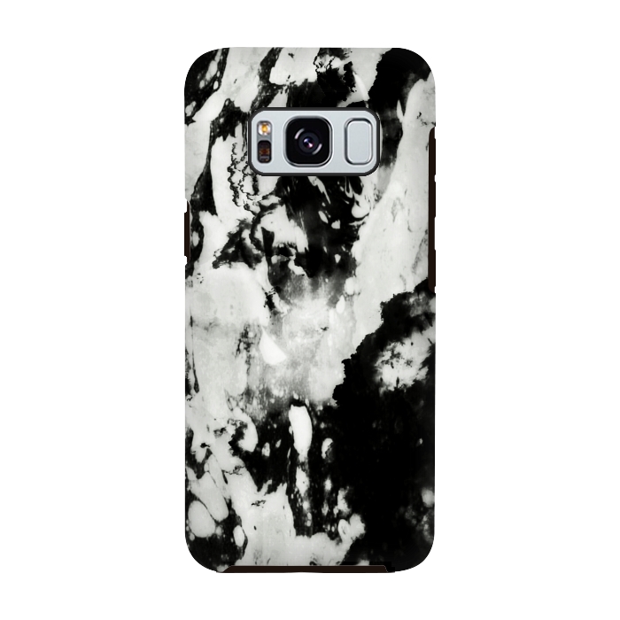 Galaxy S8 StrongFit White black marble by Jms