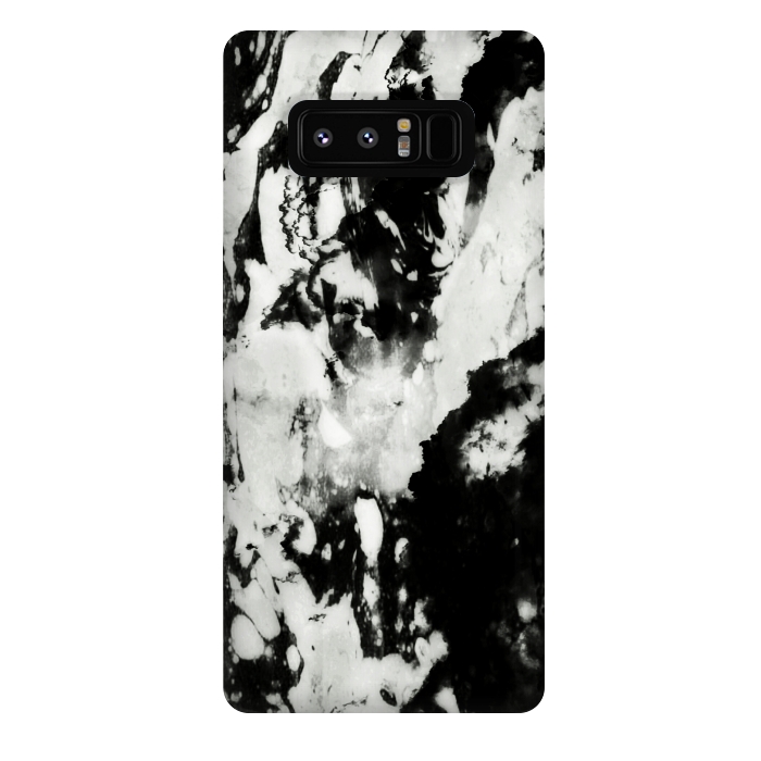 Galaxy Note 8 StrongFit White black marble by Jms