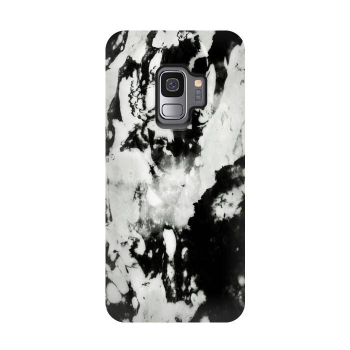 Galaxy S9 StrongFit White black marble by Jms
