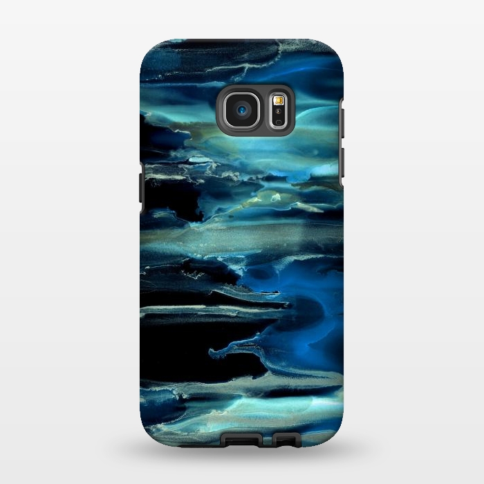 Galaxy S7 EDGE StrongFit Phosphorescent Midnight Tide  by Tigatiga