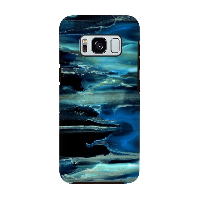 Galaxy S8 StrongFit Phosphorescent Midnight Tide  by Tigatiga