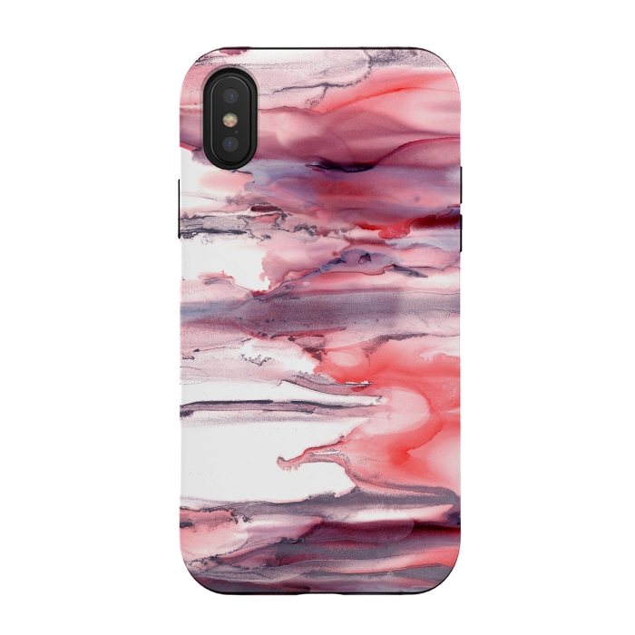 iPhone Xs / X StrongFit Pink Ink by Tigatiga