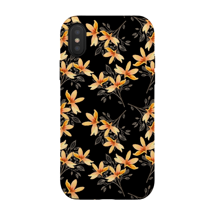 iPhone Xs / X StrongFit Dark Night of Flora by Creativeaxle