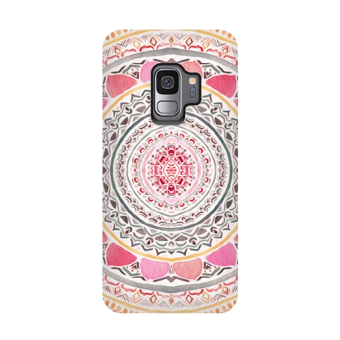 Galaxy S9 StrongFit Pastel Bohemian Mandala   by Tigatiga