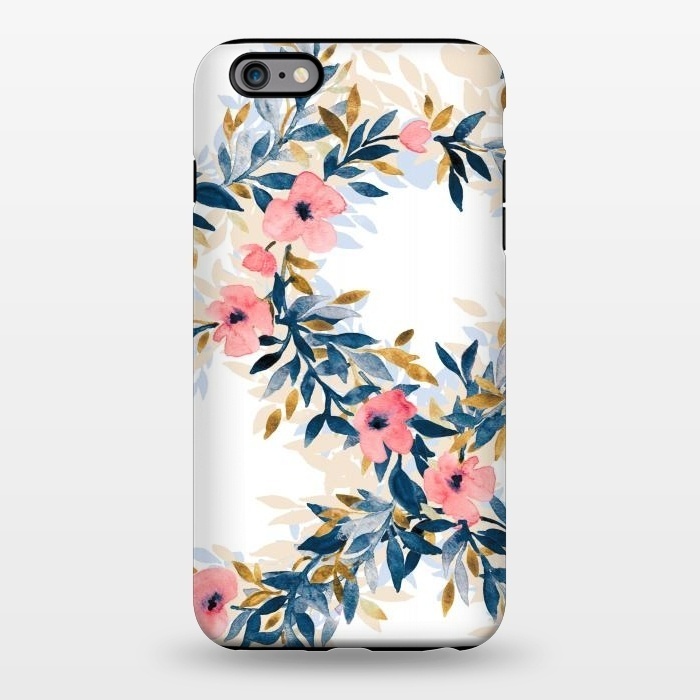 iPhone 6/6s plus StrongFit Fresh Pink Watercolor Floral Wreaths by Micklyn Le Feuvre