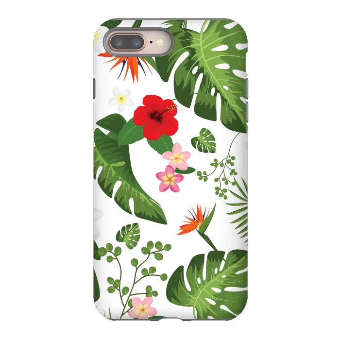iPhone 7 plus StrongFit Tropical Flower Background by Bledi