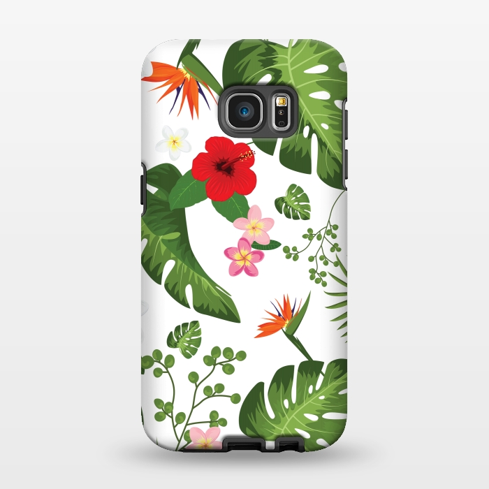 Galaxy S7 EDGE StrongFit Tropical Flower Background by Bledi