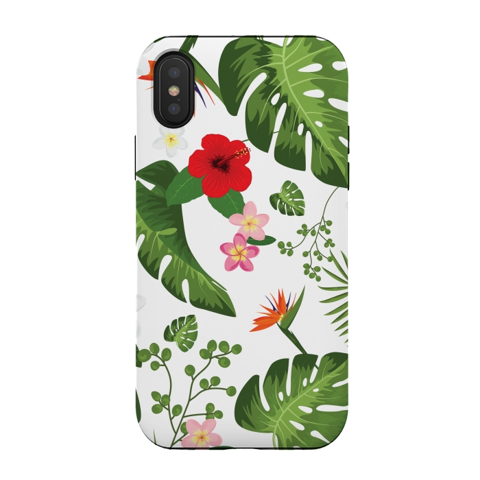 iPhone Xs / X StrongFit Tropical Flower Background by Bledi
