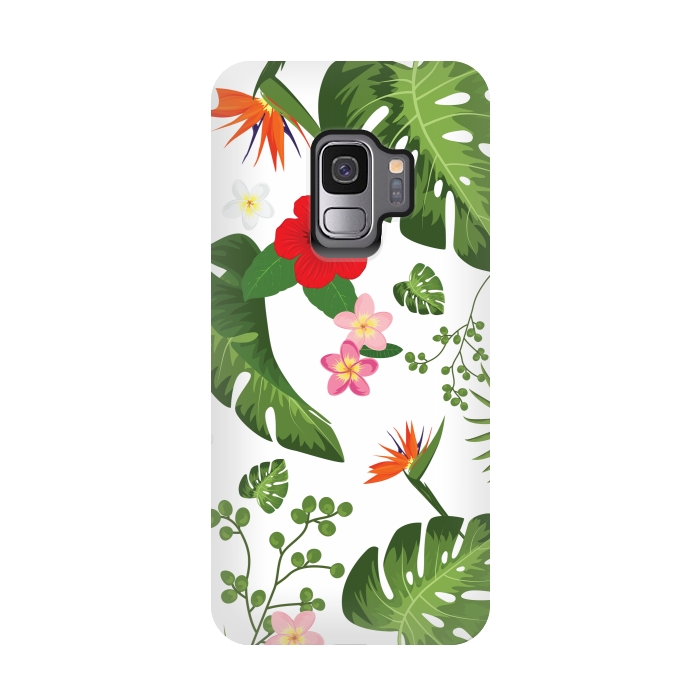 Galaxy S9 StrongFit Tropical Flower Background by Bledi