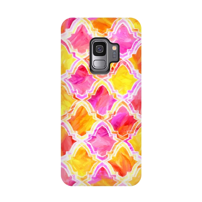 Galaxy S9 StrongFit Marrakesh Inspired Moroccan In Sunset Colors  by Tigatiga