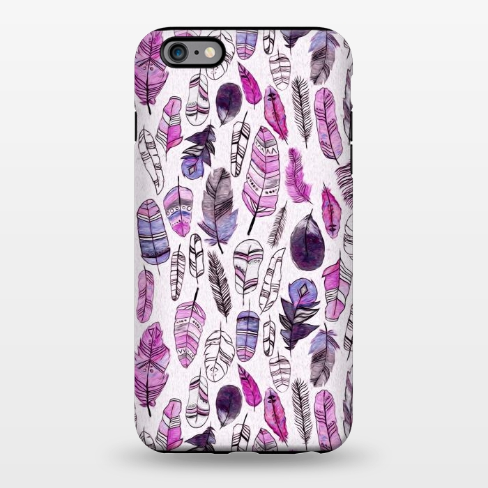 iPhone 6/6s plus StrongFit Purple Feathers  by Tigatiga