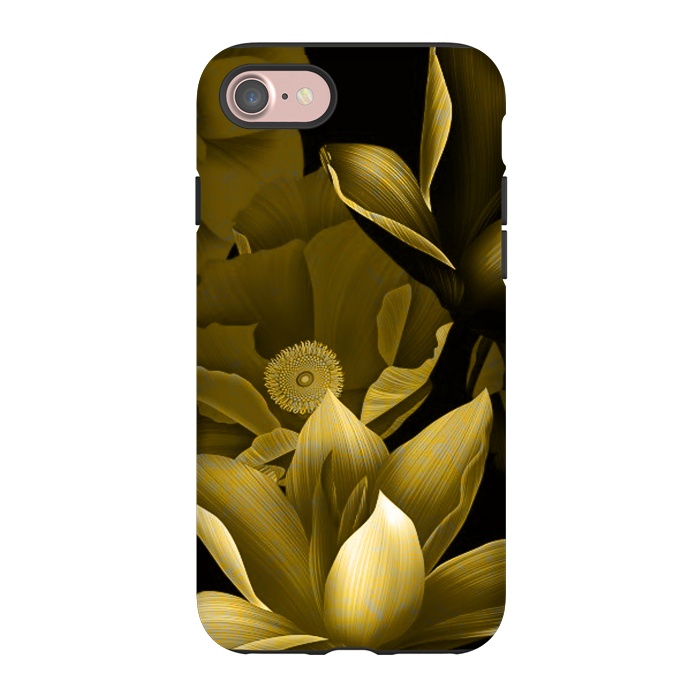 iPhone 7 StrongFit Gold floral by Kashmira Baheti