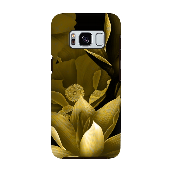 Galaxy S8 StrongFit Gold floral by Kashmira Baheti