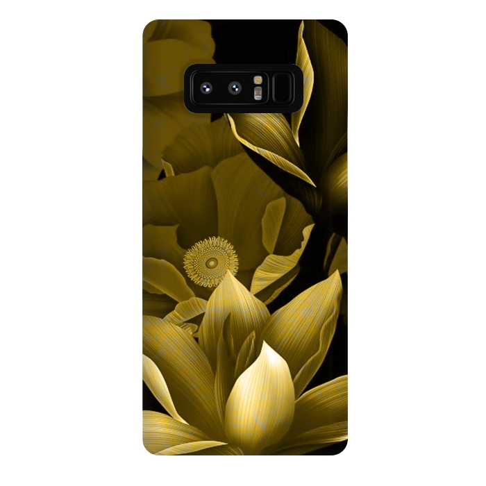 Galaxy Note 8 StrongFit Gold floral by Kashmira Baheti