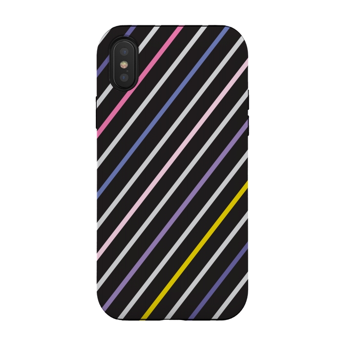iPhone Xs / X StrongFit Scribble & Lines Pattern VI by Bledi