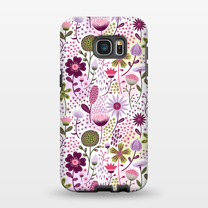 Galaxy S7 EDGE StrongFit Celebration Floral by Portia Monberg