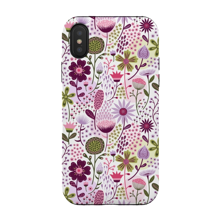 iPhone Xs / X StrongFit Celebration Floral by Portia Monberg