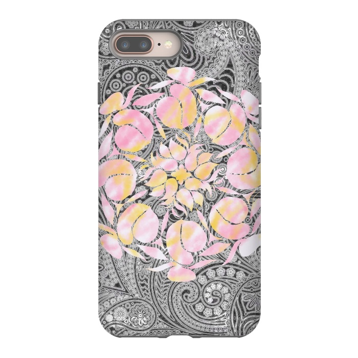 iPhone 7 plus StrongFit Paisley floral by Kashmira Baheti