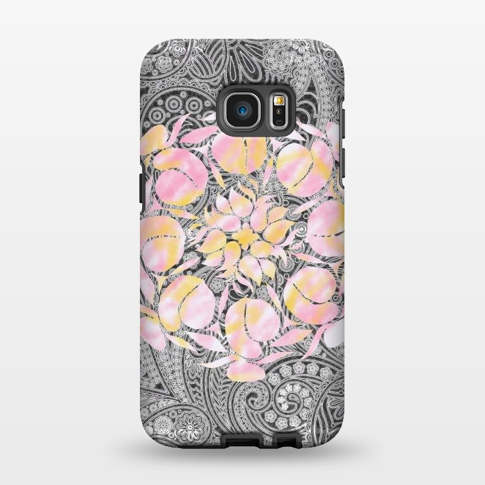 Galaxy S7 EDGE StrongFit Paisley floral by Kashmira Baheti
