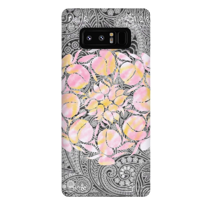 Galaxy Note 8 StrongFit Paisley floral by Kashmira Baheti