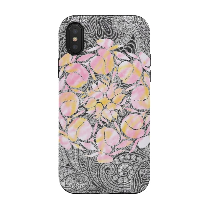 iPhone Xs / X StrongFit Paisley floral by Kashmira Baheti