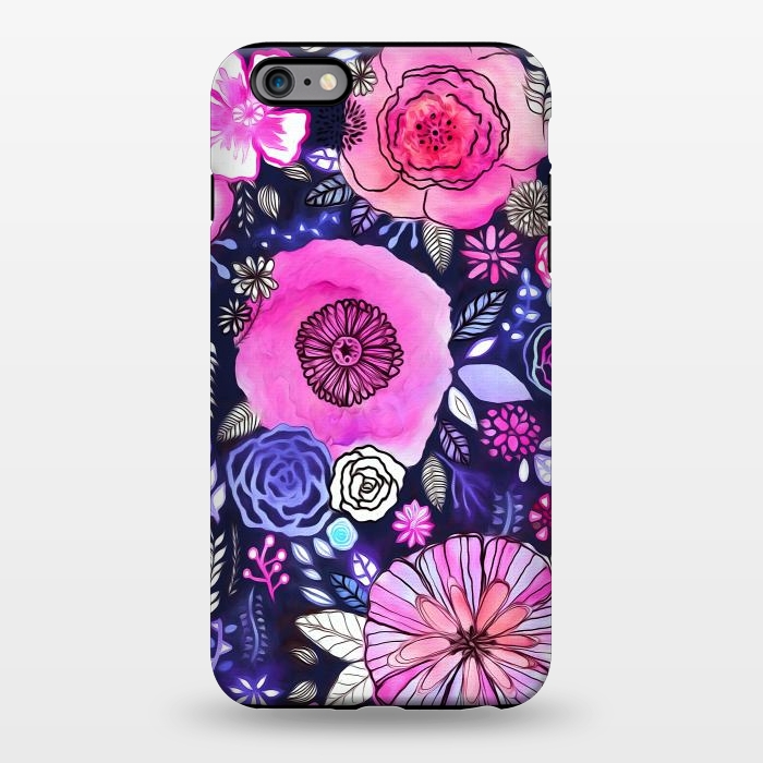 iPhone 6/6s plus StrongFit Magenta Floral Mix  by Tigatiga