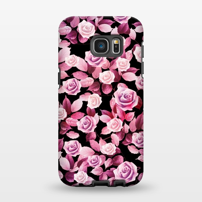 Galaxy S7 EDGE StrongFit Pink roses by Jms