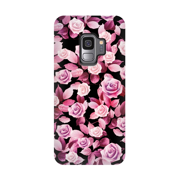 Galaxy S9 StrongFit Pink roses by Jms